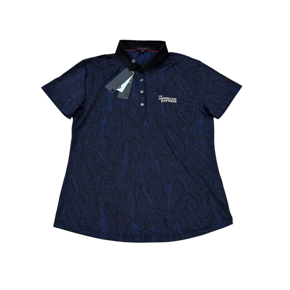 Greyson Painted Feather Scarlett Polo in Maltese Blue Size L
